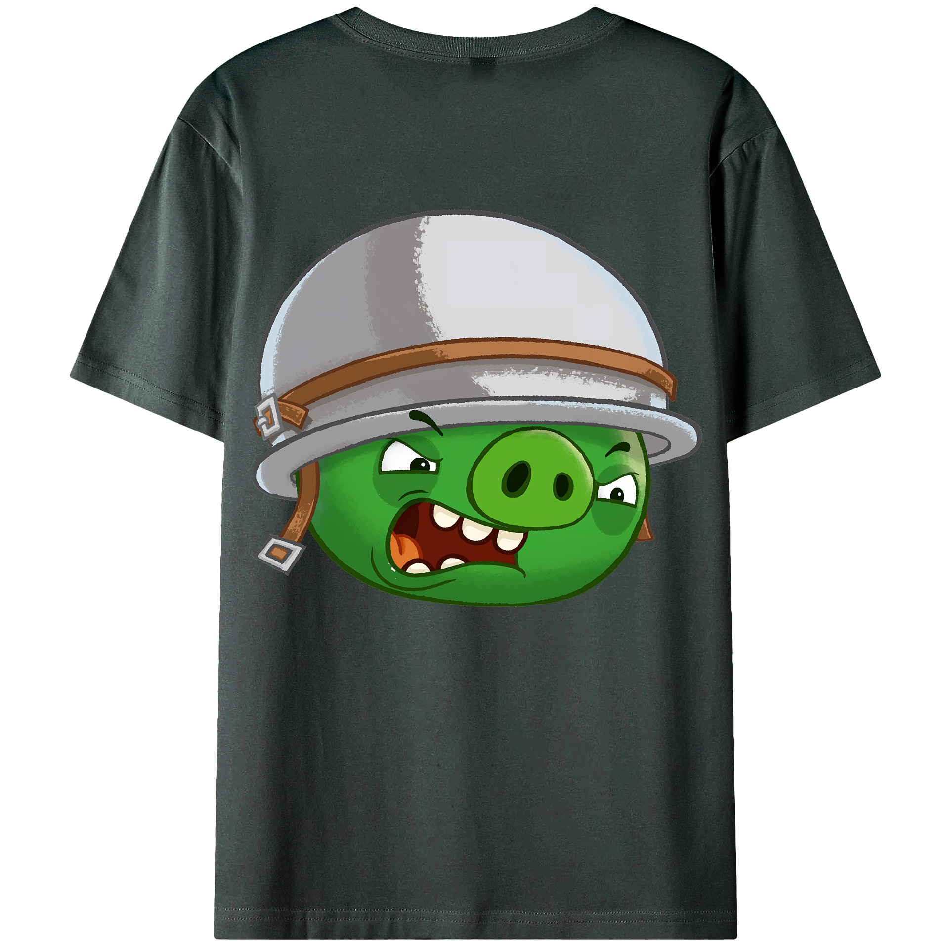（画像用） Angry Birds アングリーバード 綿100％ メンズ半袖Tシャツ（バックプリント） 通気性